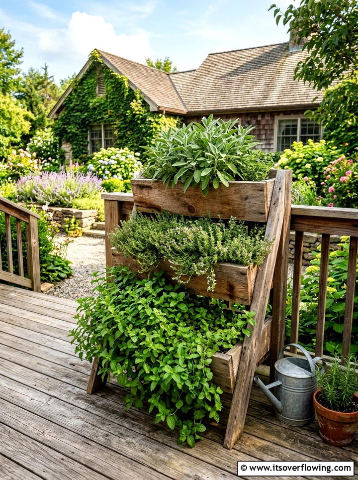 Tiered Herb Planter - 25 small garden ideas with herbs