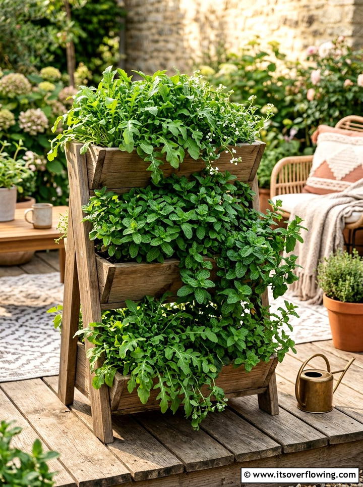 Tiered Herb Planter - 25 creative garden ideas with salad gardens