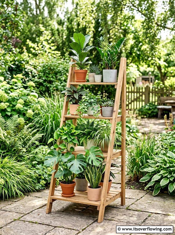 Tiered Plant Stand - 25 garden ideas for balconies