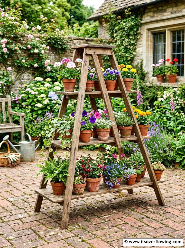 Tiered Plant Stand - 25 backyard ideas for small yards