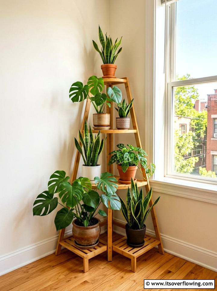 Tiered Plant Stand - 25 small garden ideas for apartments