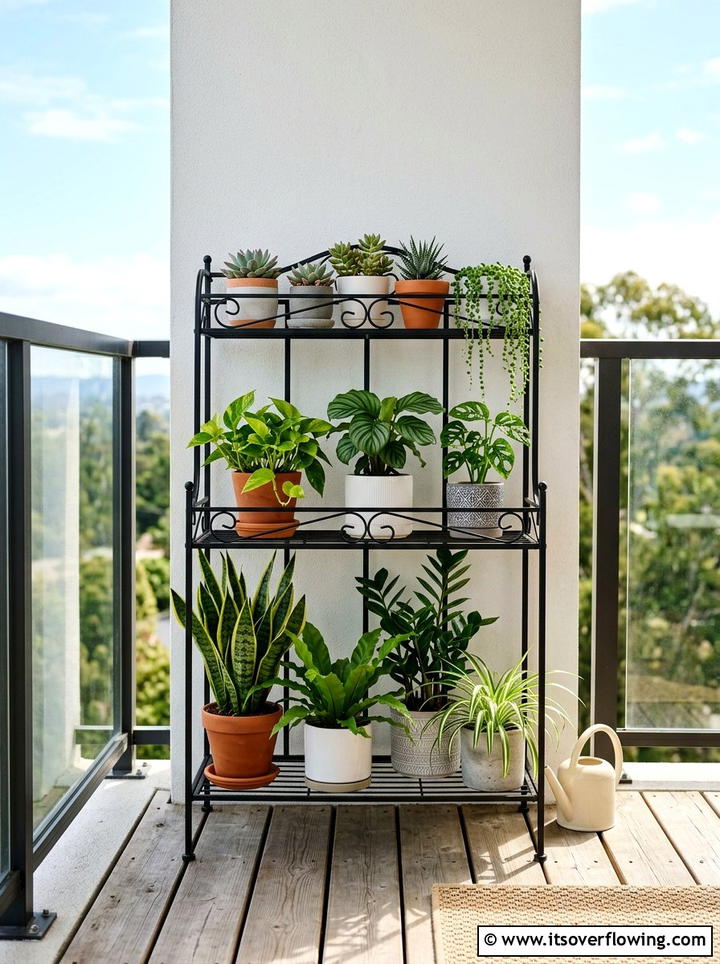 Tiered Plant Stand - 25 small garden ideas for renters