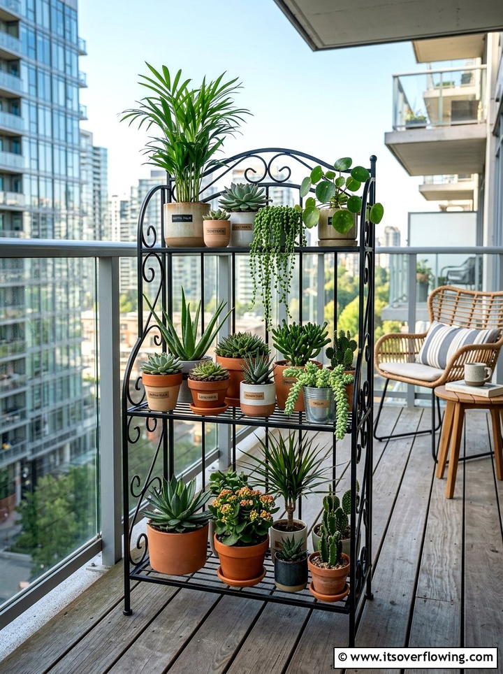 Tiered Plant Stand - 25 small garden ideas on a budget