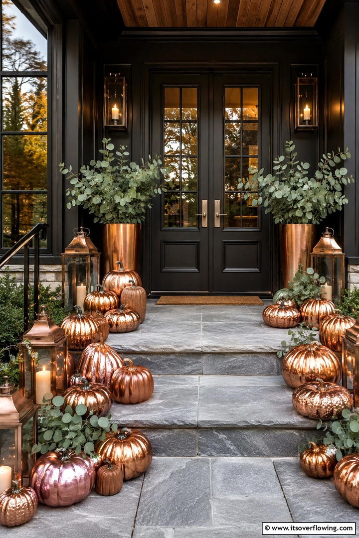 Tiered Plant Stand Display Porch - 50 Fall Porch Decor Ideas for Welcoming Outdoor Spaces