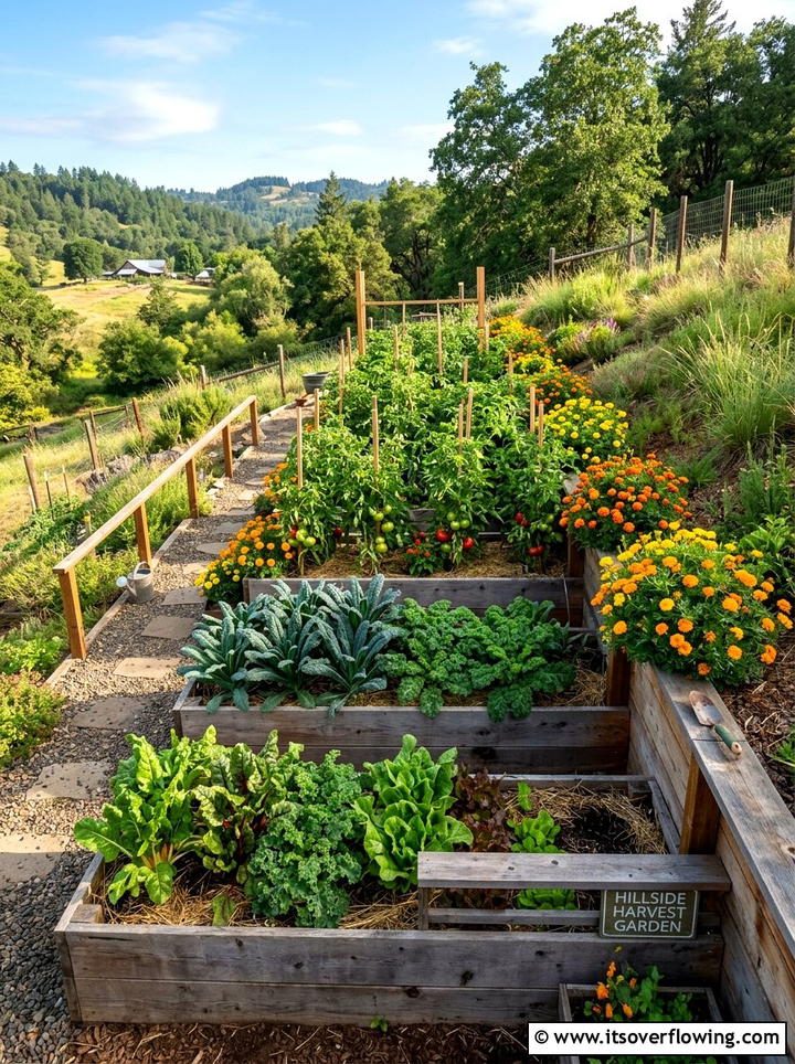 Tiered Raised Bed - 25 garden ideas for uneven ground