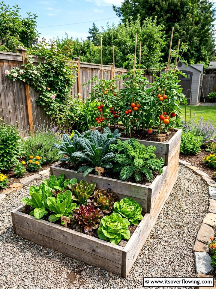 Tiered Vegetable Garden Box - 25 garden ideas with planter boxes
