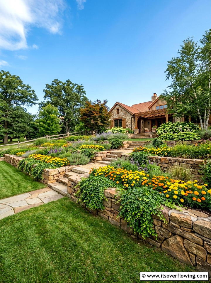 Tiered garden beds - 25 garden ideas for traditional homes