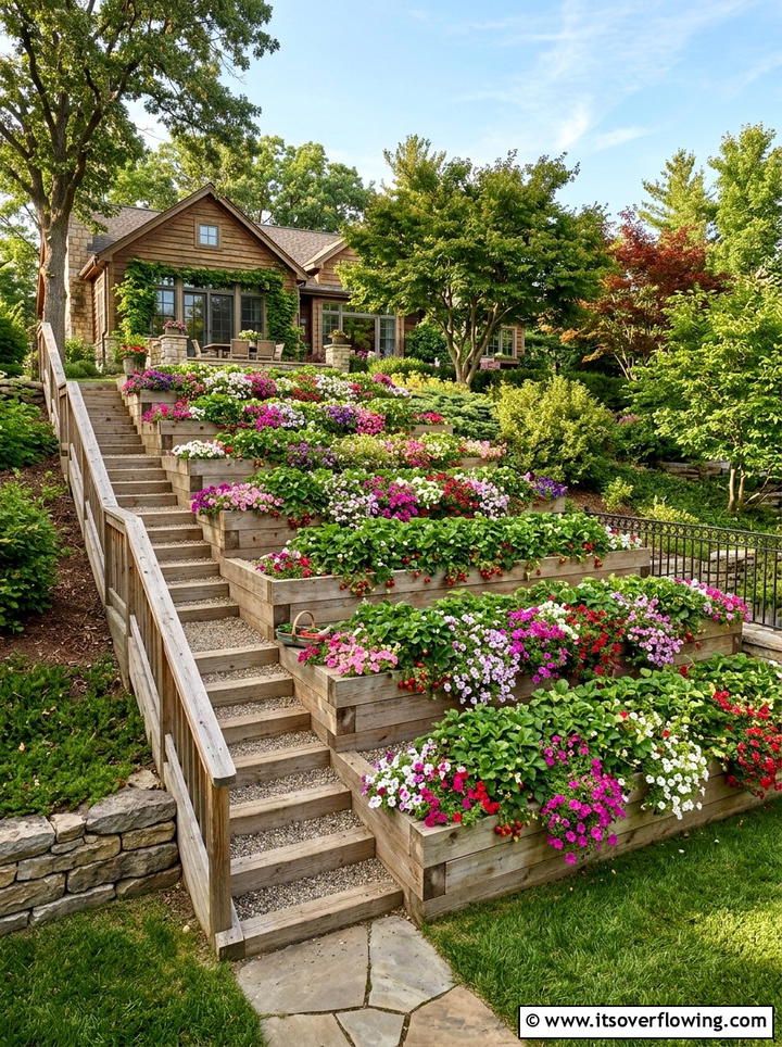 Tiered garden beds - 25 garden design ideas with raised beds
