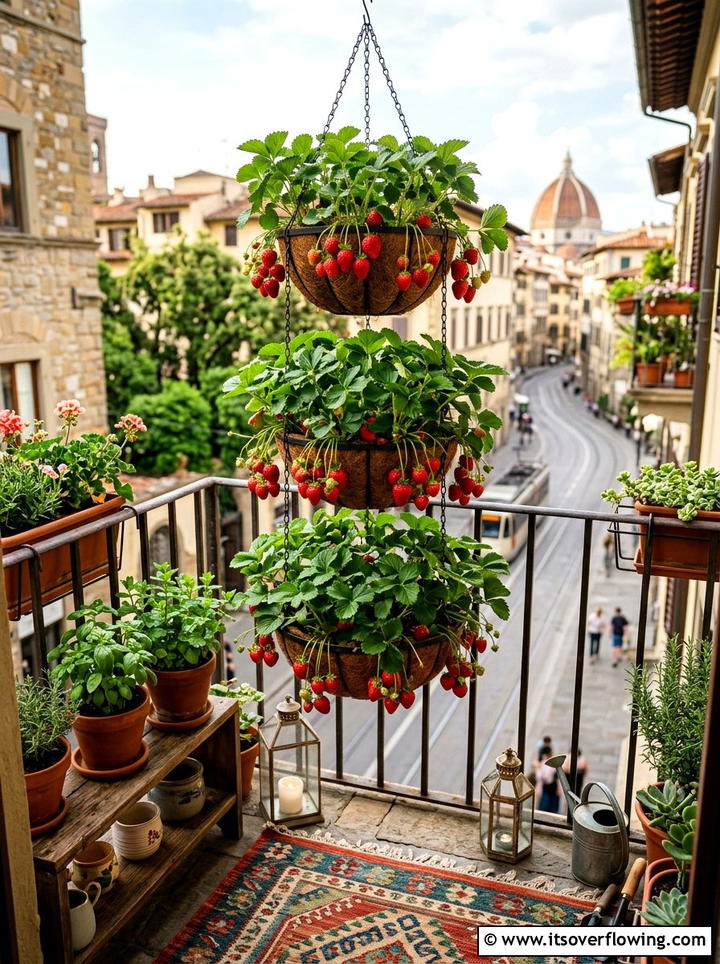 Tiered hanging planter - 25 garden decor ideas with hanging decor