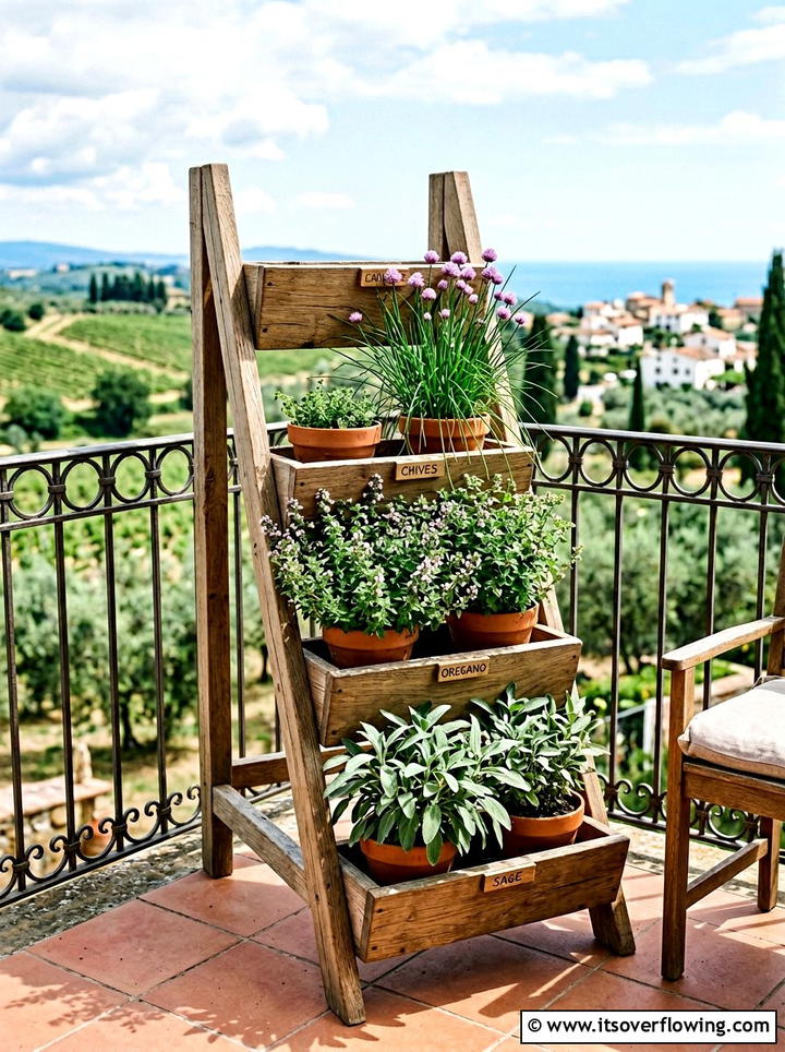 Tiered herb planter - 25 garden ideas with raised beds
