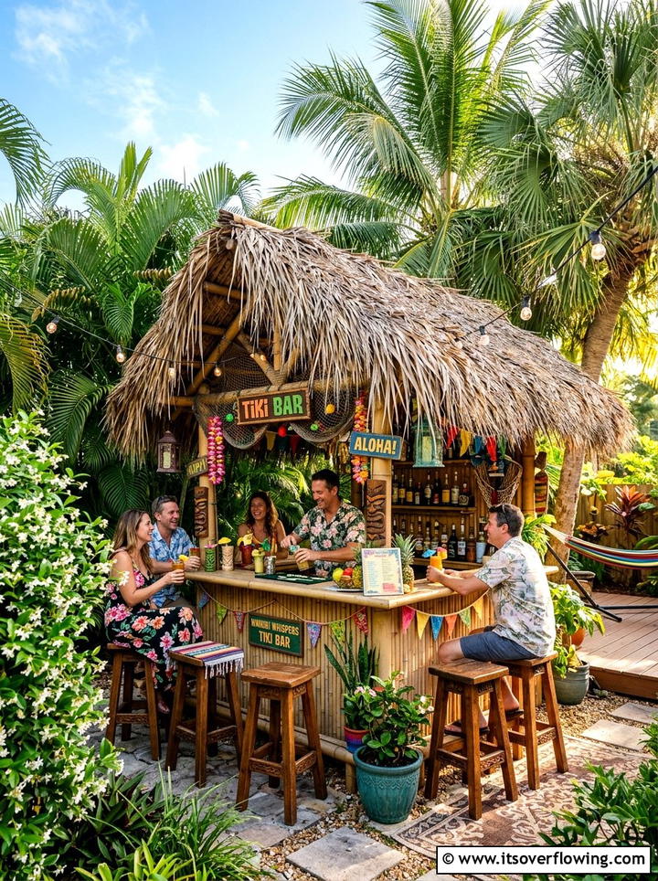 Tiki Bar Backyard - 25 backyard ideas with tropical plants