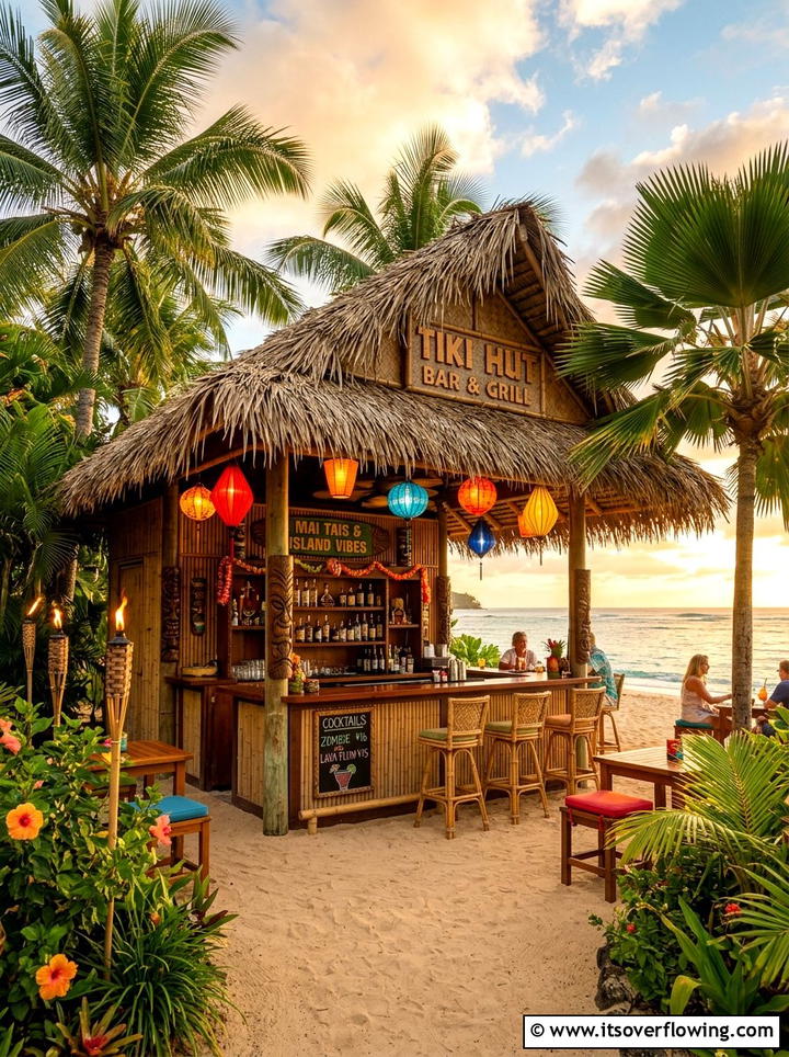 Tiki bar - 25 backyard ideas with bar area