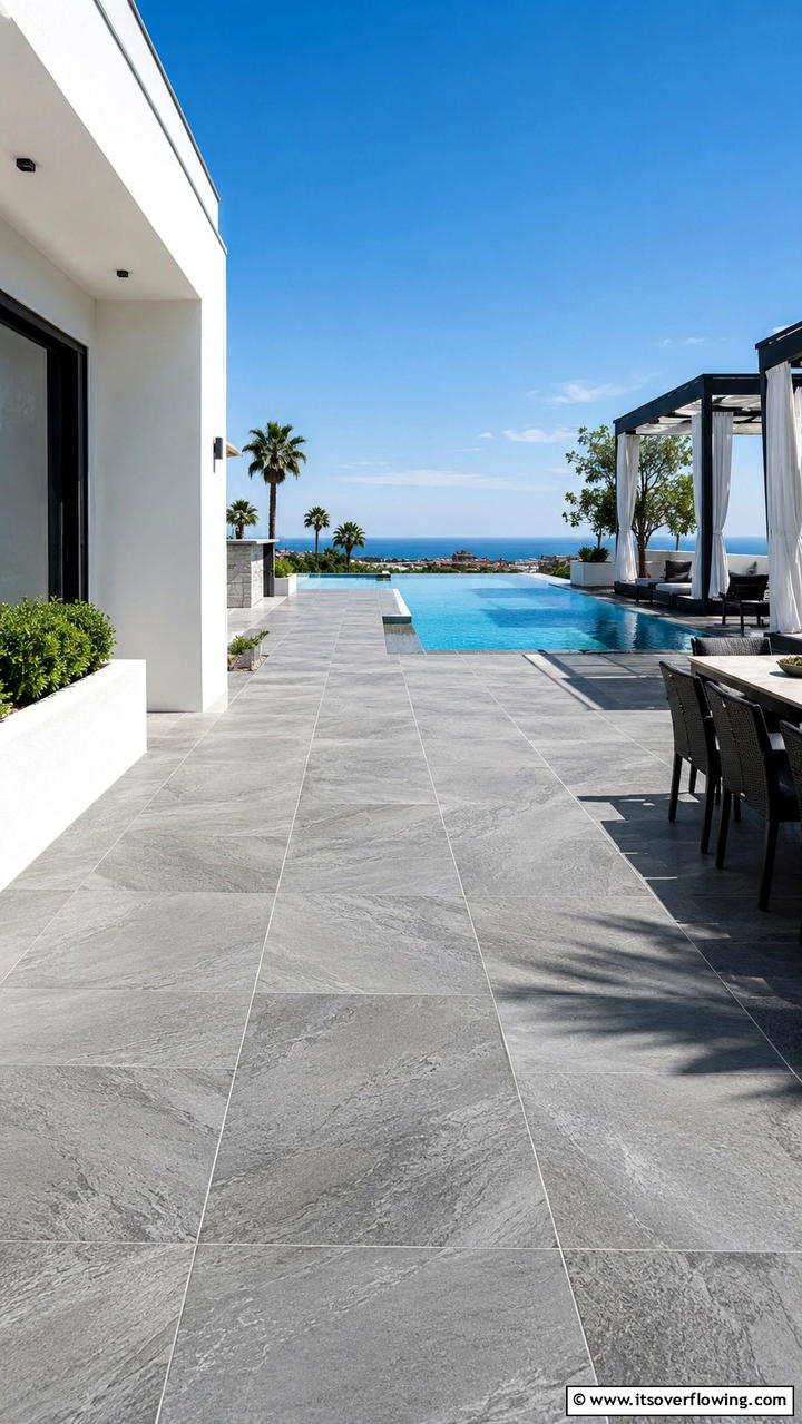 Tile Walkways with a Polished Look - 20 Pool Walkway Ideas for a Stunning Backyard