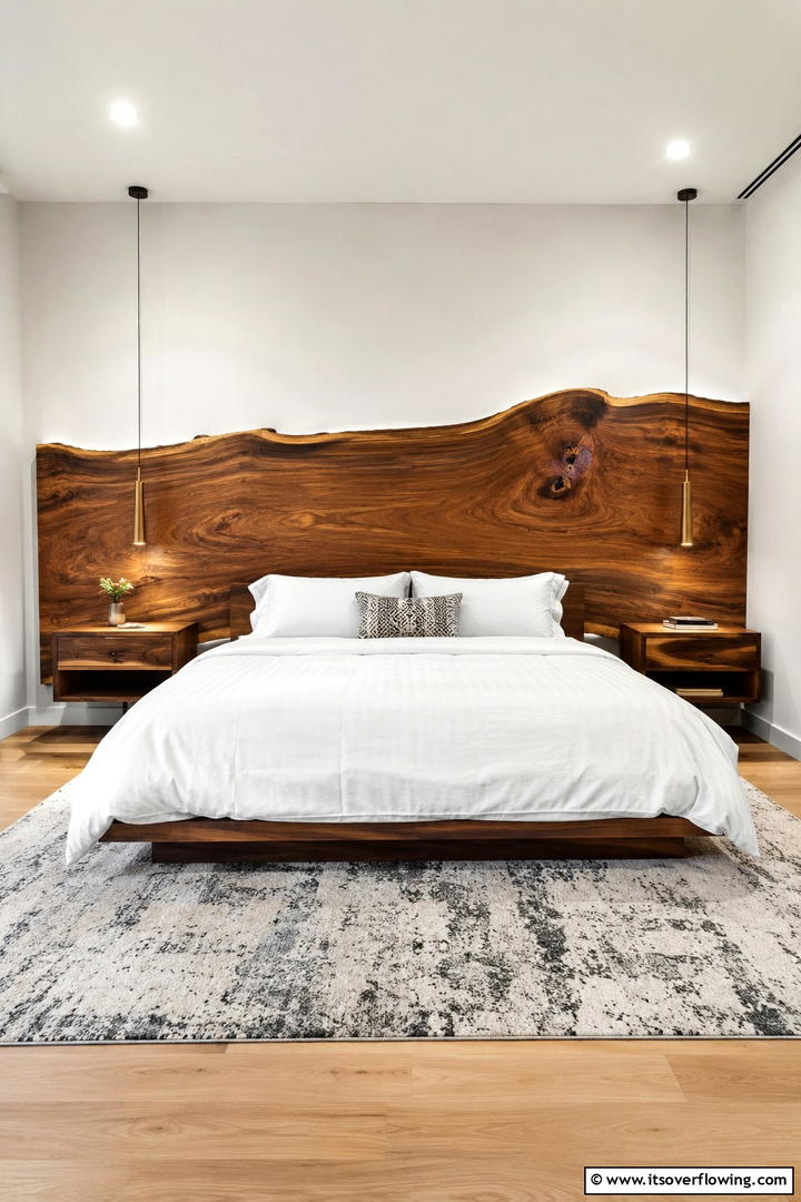 Timber Headboard Statements - 30 Rustic Bedroom Ideas to Create a Warm and Inviting Space