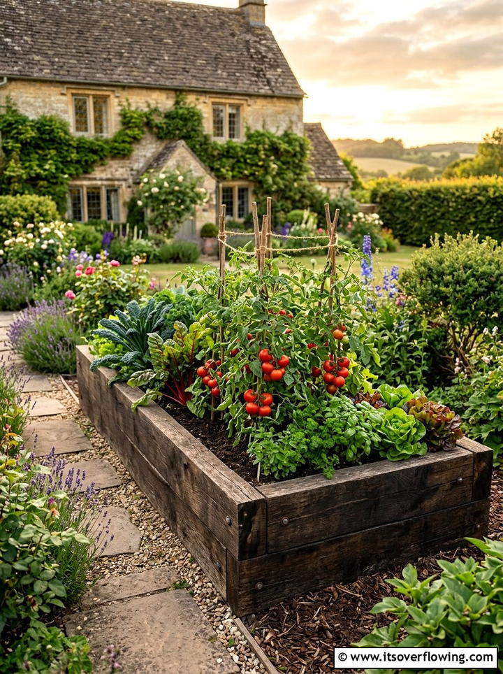 Timber Sleeper Raised Bed - 25 backyard ideas with terracing