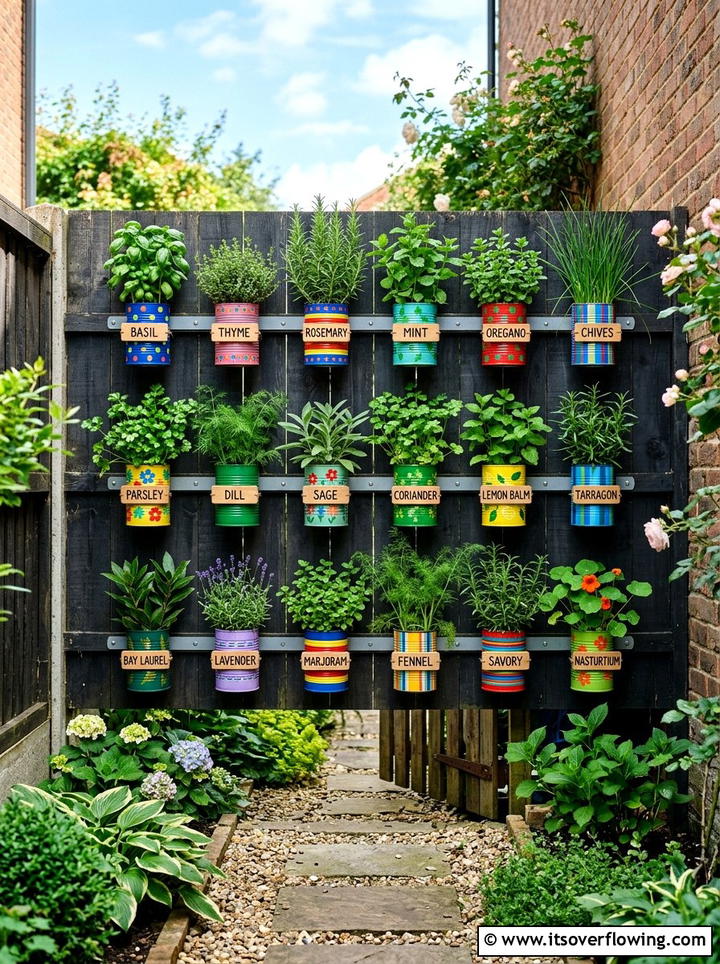 Tin Can Garden - 25 upcycled garden ideas for tiny yards