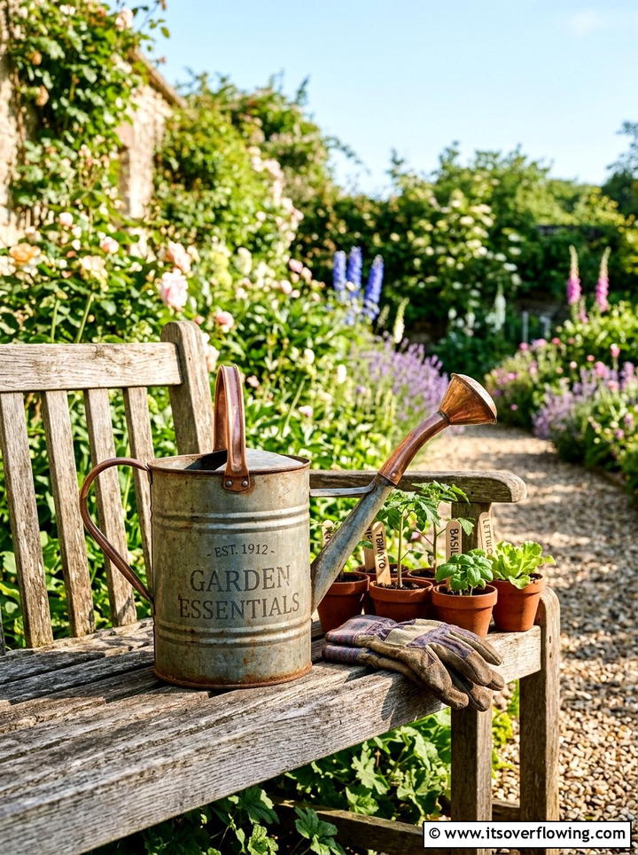Tin Can Watering Can - 25 upcycled garden ideas with tin cans