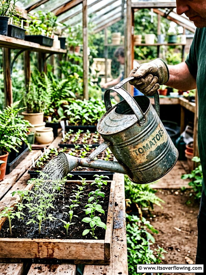 Tin Can Watering Can - 25 upcycled garden ideas with old cans