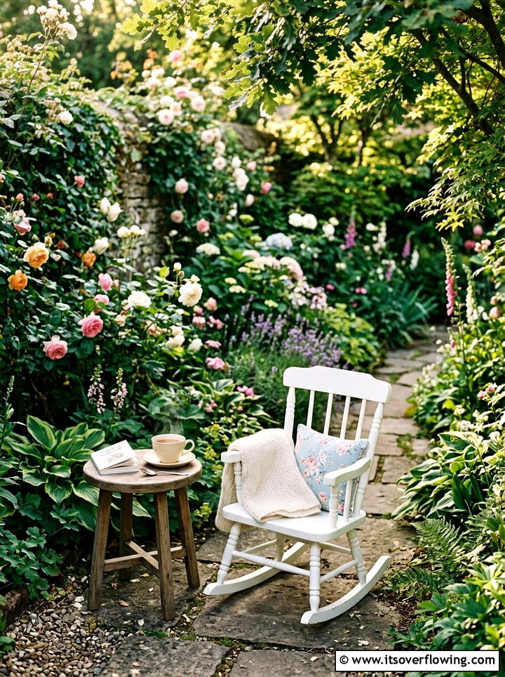 Tiny Rocking Chair For Small Garden Nook - 25 small garden ideas with compact furniture