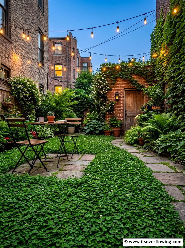 Tiny backyard clover - 25 backyard ideas with clover lawn