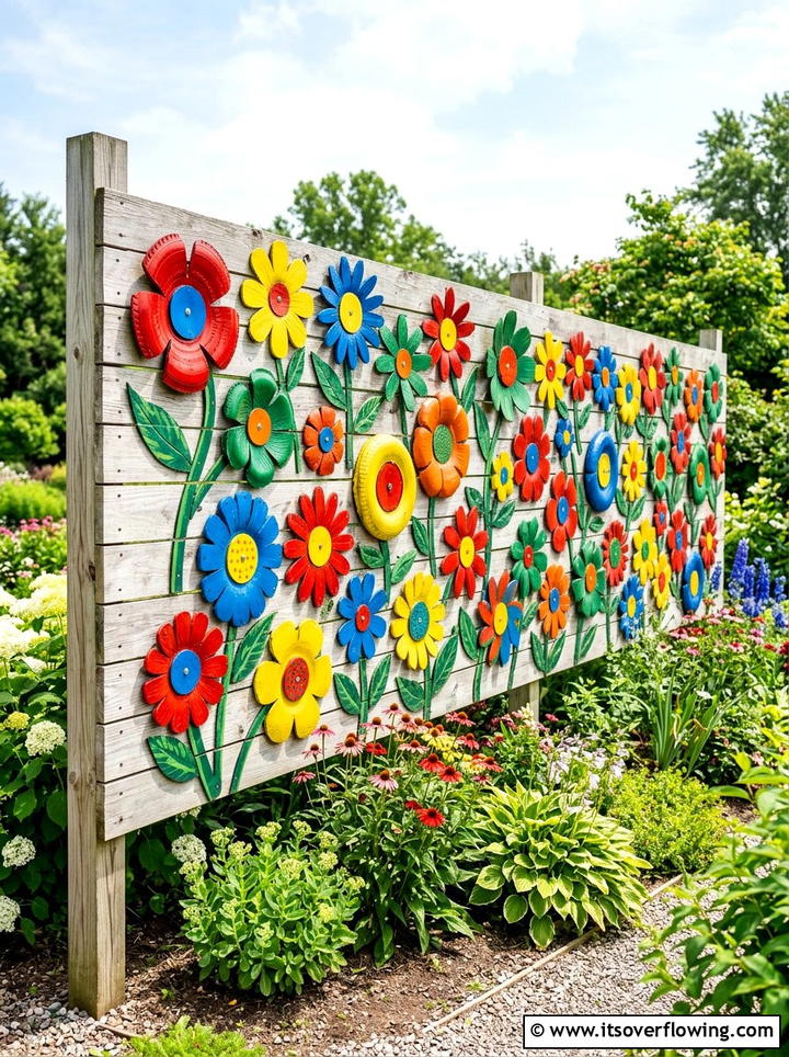 Tire Garden Wall Art - 25 garden ideas with old tires