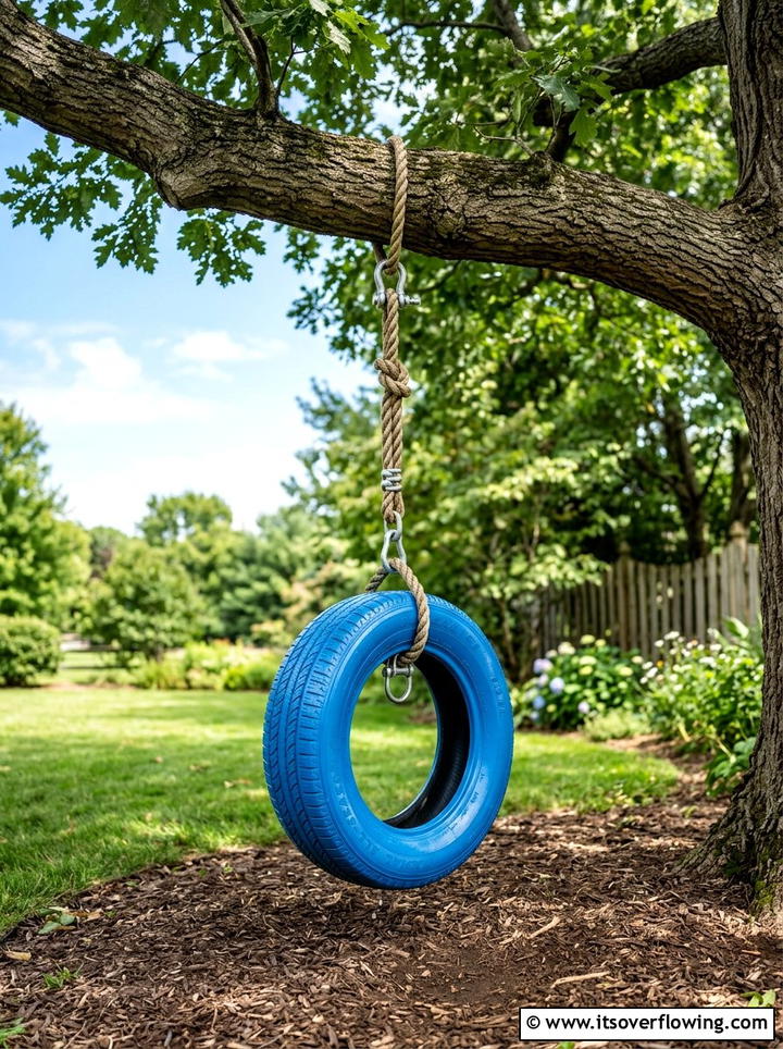 Tire Swing - 25 garden ideas for kids