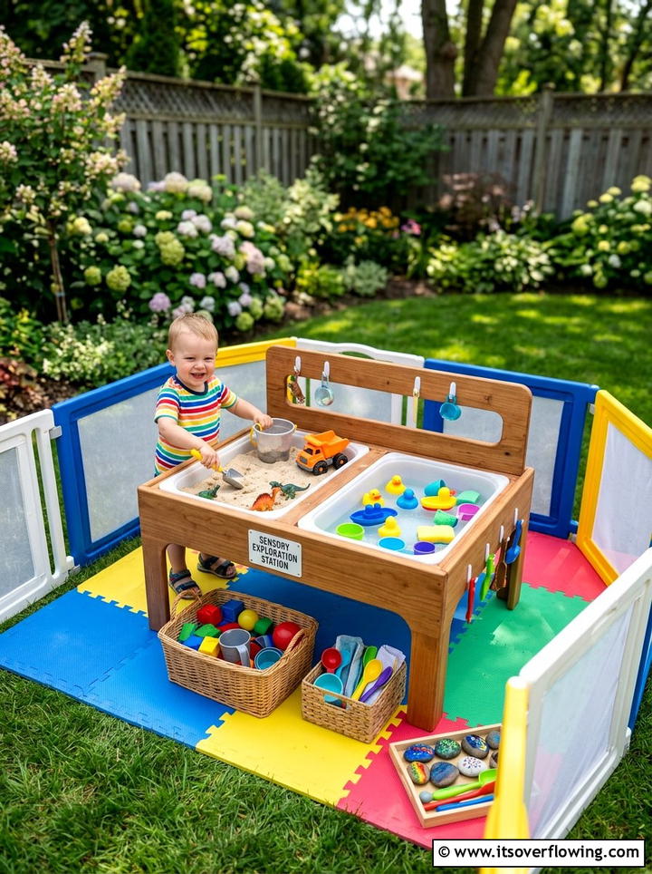 Toddler sensory bin - 25 backyard ideas for kids