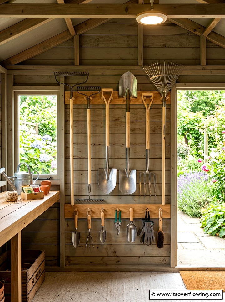 Tool Rack For Garden Shed - 25 recycled garden ideas with wood scraps