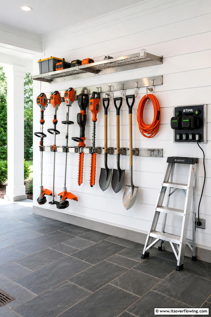 Tool and Equipment Rack - 30 Practical Outdoor Storage Ideas for a Tidy Yard