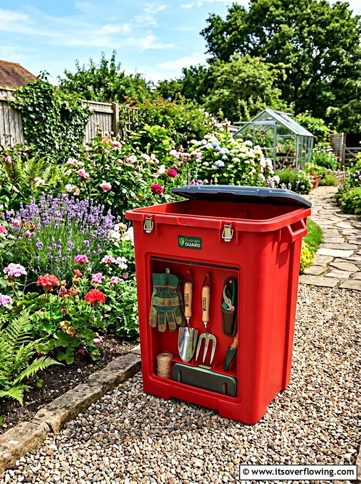 Tool storage garden bin - 25 recycled garden ideas with storage bins