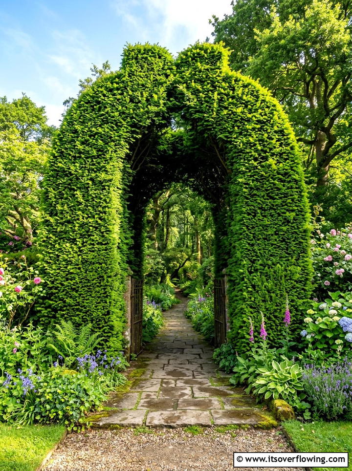 Topiary Archway Gate - 25 creative garden ideas with topiary shapes