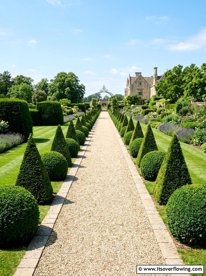 Topiary Garden Path - 25 creative garden ideas with topiary shapes