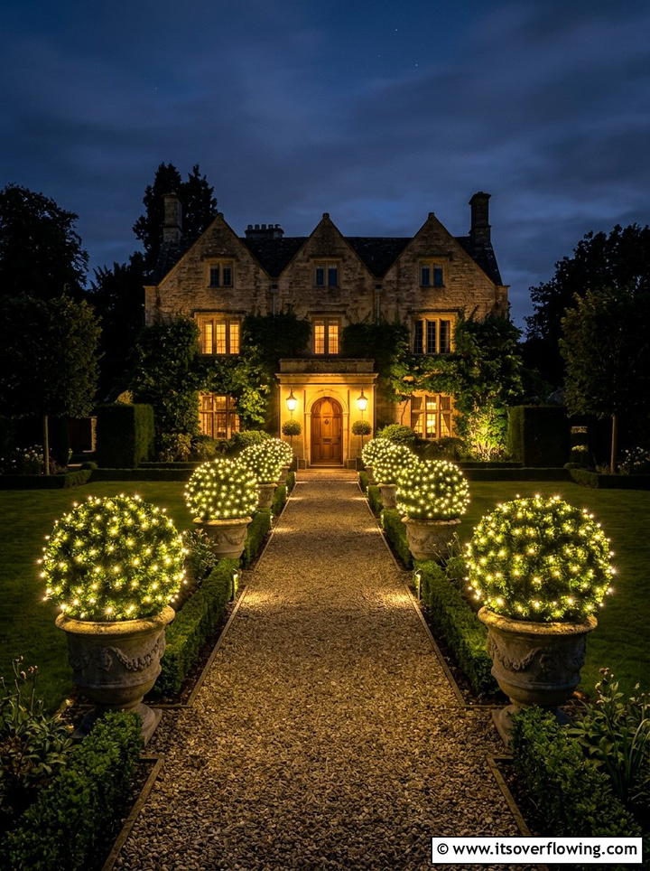 Topiary fairy lights - 25 garden decor ideas with fairy lights