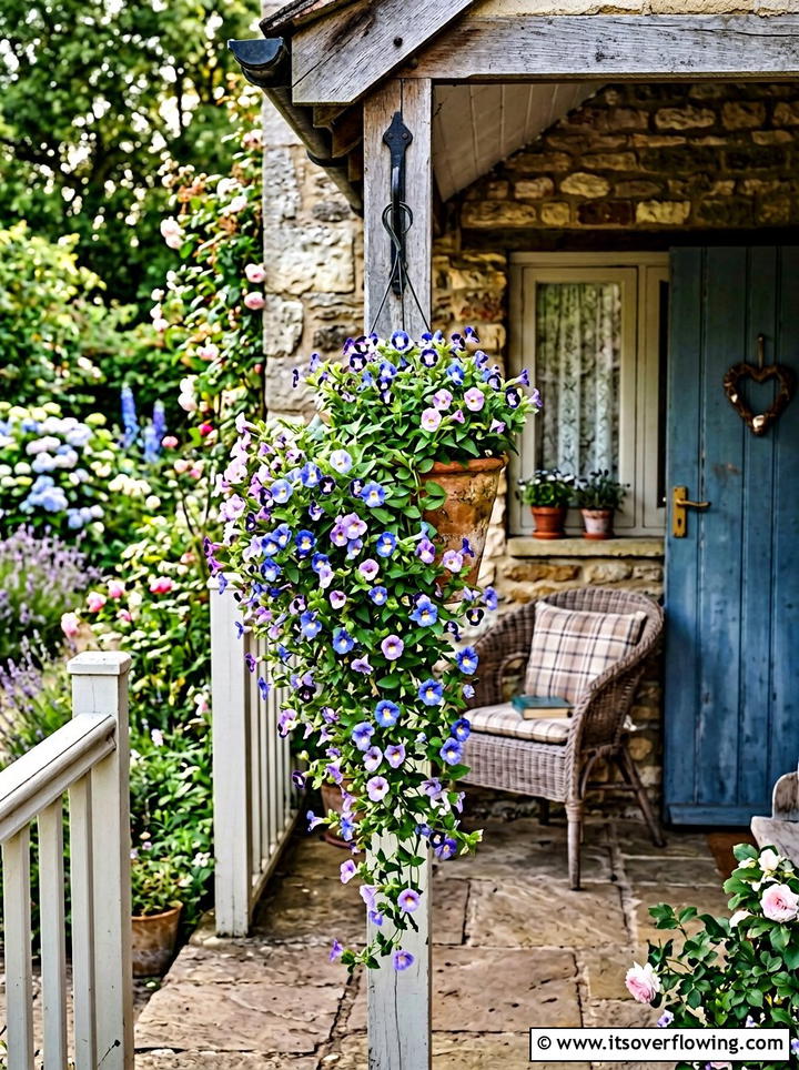 Torenia Wishbone Flower - 25 front porch ideas with shade plants