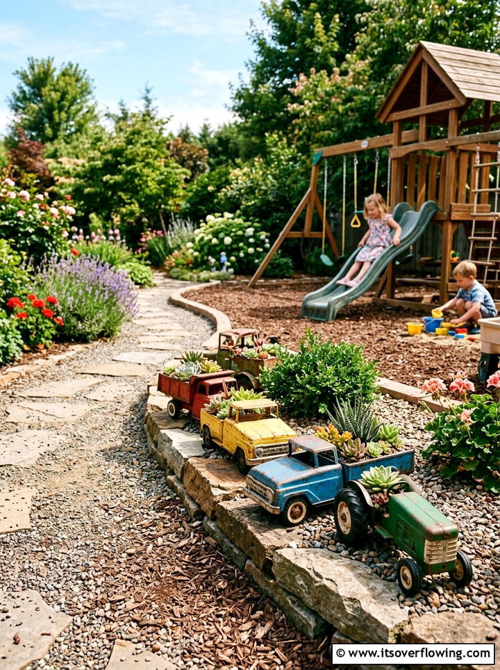 Toy Truck Planter - 25 reusing old things ideas for container garden