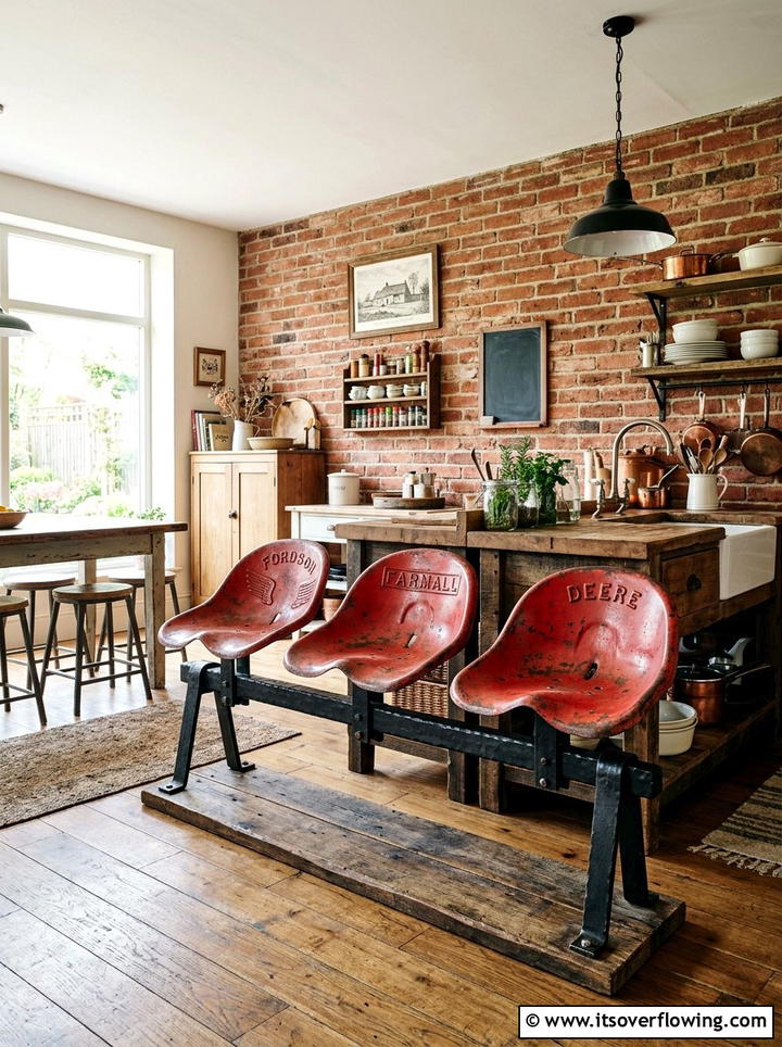 Tractor Seat Bench - 25 reusing old things ideas for benches