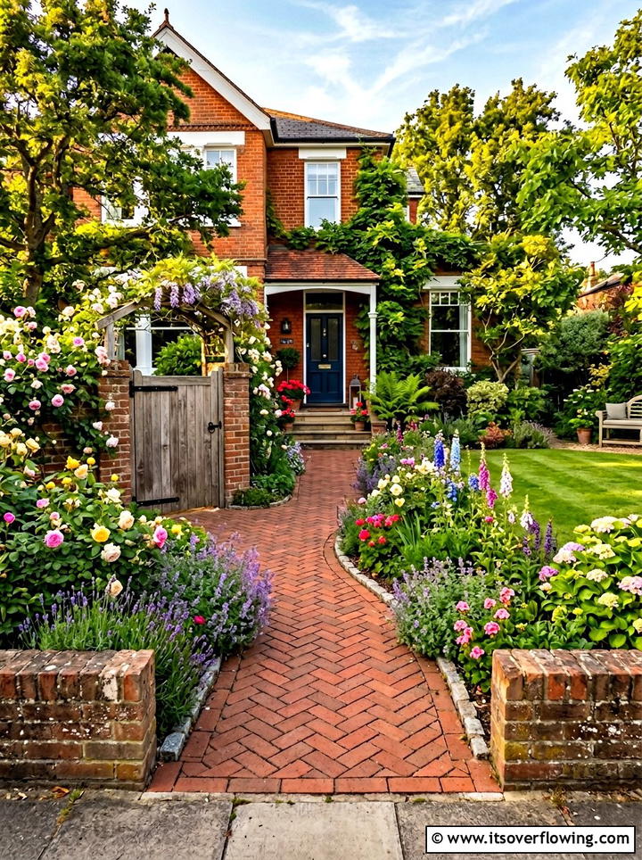 Traditional Brick Front Garden Path - 25 garden design ideas for front gardens