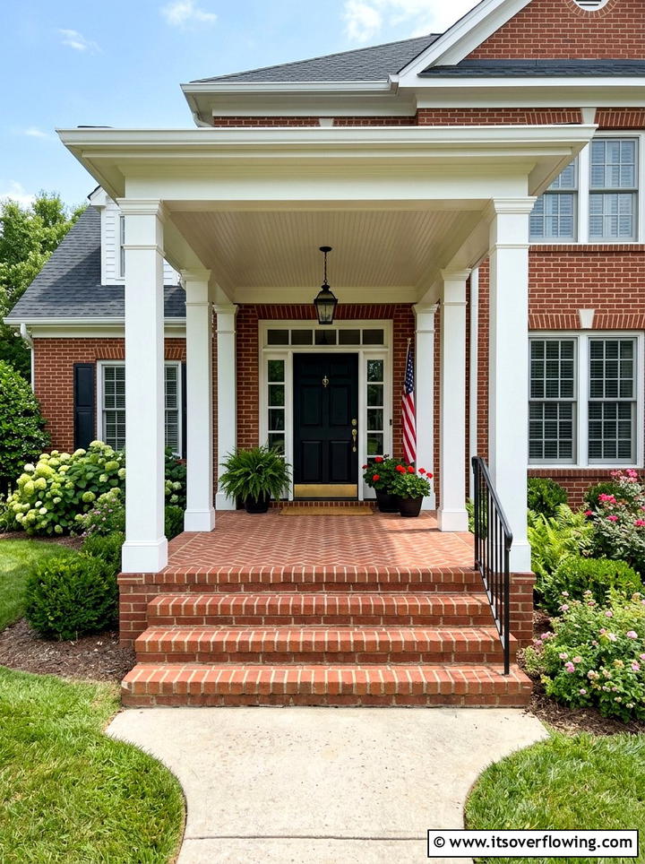 Traditional Brick Porch - 25 front porch ideas for covered porch
