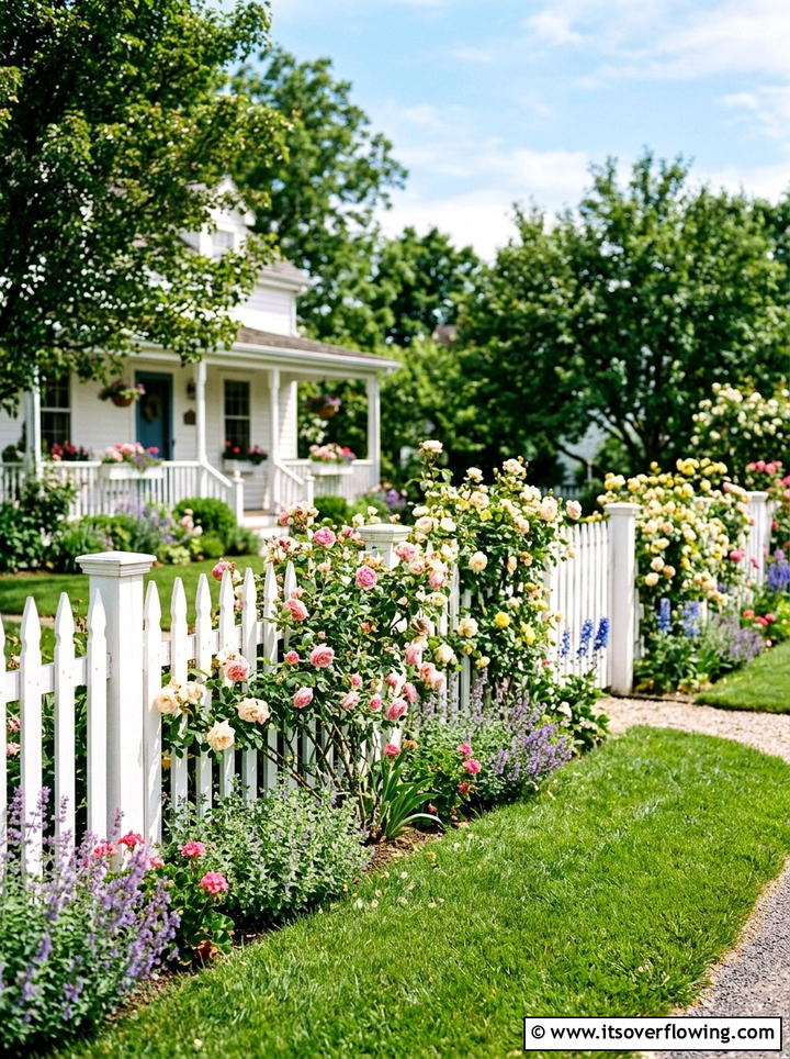 Traditional White Picket Fence - 25 creative garden ideas with high impact curb appeal