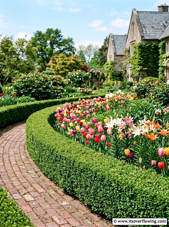 Traditional boxwood hedge - 25 garden ideas for cottage homes