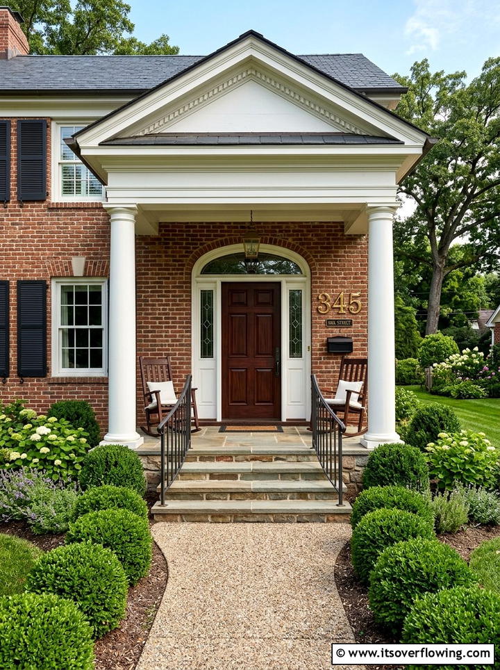 Traditional brass house numbers - 25 front porch ideas with house numbers