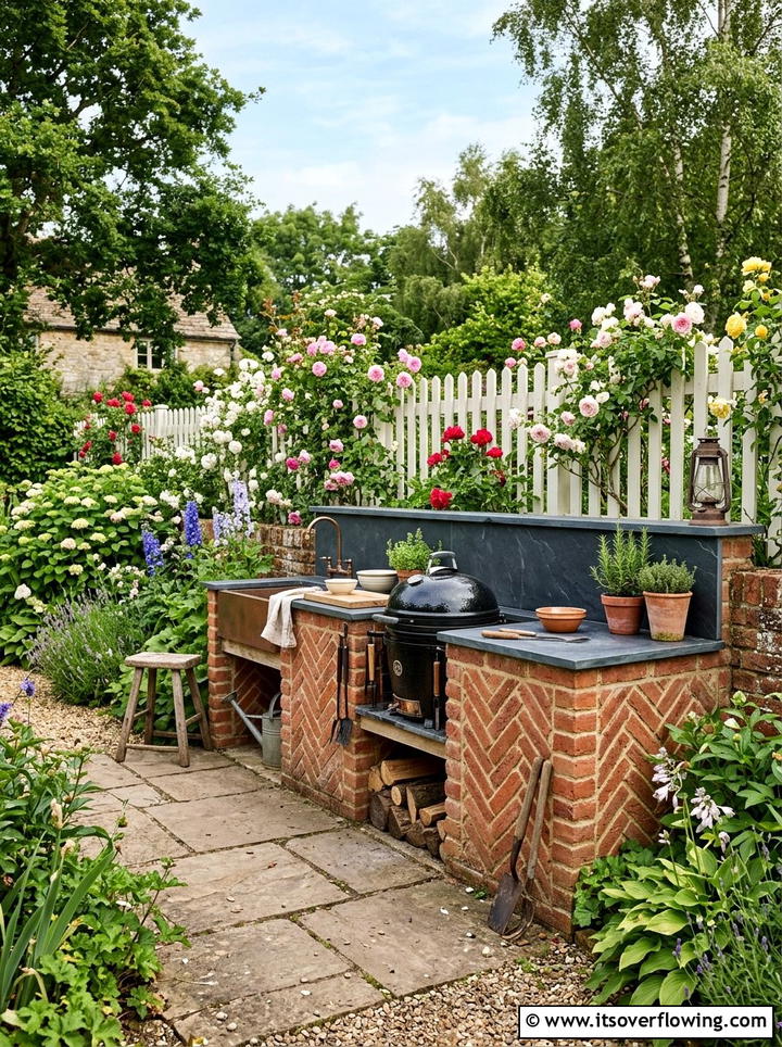 Traditional brick outdoor kitchen - 25 garden design ideas for outdoor kitchens