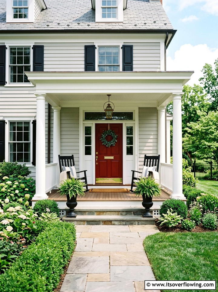 Traditional colonial front porch - 25 front porch decor ideas for summer