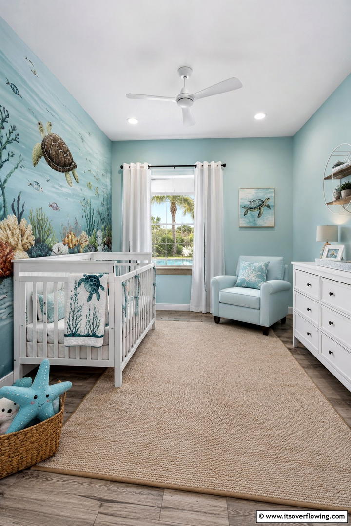 Tranquil Aqua - 30 Soothing Nursery Color Ideas for a Calming Atmosphere
