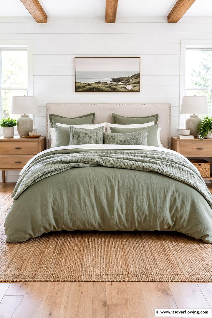 Tranquil Sage Green Bedding - 30 Sage Green Bedroom Ideas for Serene Modern Spaces