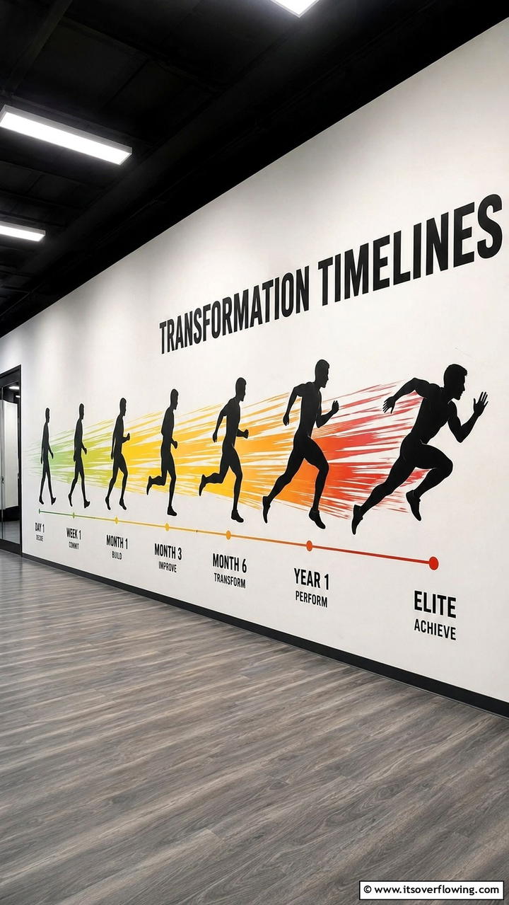 Transformation Timelines - 20 Gym Murals to Inspire Your Workout Space