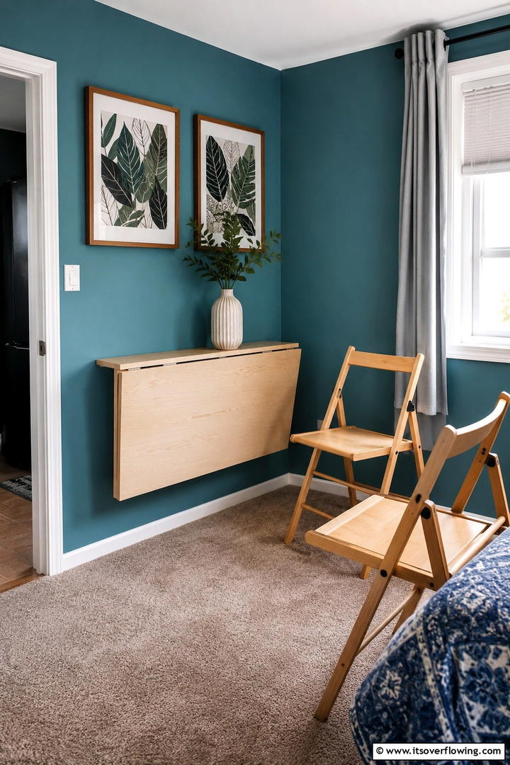 Transformative Floating Tables - 30 Small Guest Room Ideas for Cozy, Welcoming Spaces