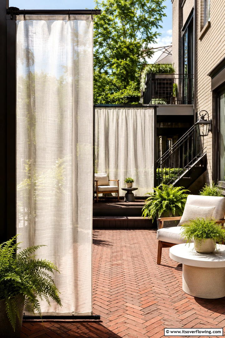 Translucent Privacy Screens - 30 Patio Curtain Ideas to Enhance Outdoor Privacy & Style