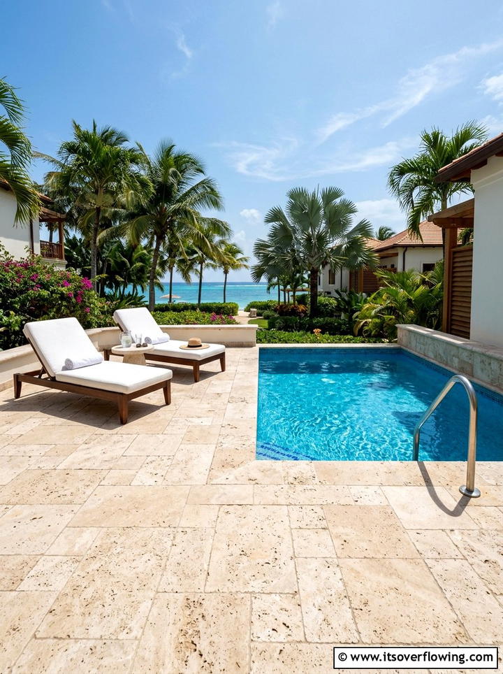 Travertine Pool Deck Pavers - 25 small garden ideas with pavers