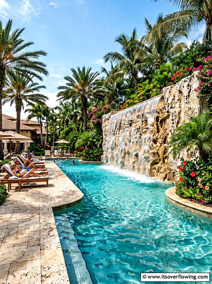 Travertine water wall - 25 creative garden ideas with fountain wall